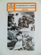 CARTE FICHE CINEMA 1951 LES DESASTRES DE LA GUERRE Pierre Kast Jean Grémillon 