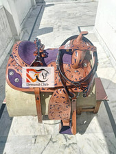 Selle Western en cuir barreau