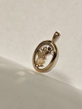 14K Yellow Gold Oval Pendant