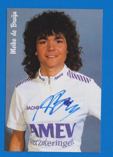 CYCLISME carte cycliste MEIKE DE BRUIJN équipe AMEV Signée