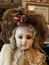 Beau Chapeau Ancien XIX Poupée Ancienne Jumeau, Bru, Steiner