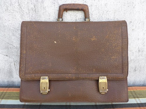 Ancienne serviette cuir - en, sac