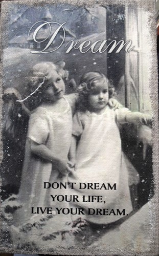 Tableau vieilli sur toile - tableau,