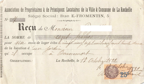 Vieux papier fiscaux - papier, sur