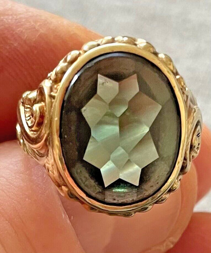 Bague chevaliere ancienne - bague, avec