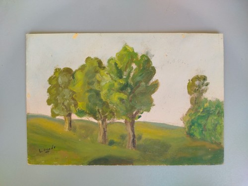 Ancien tableau signé - signé, décor