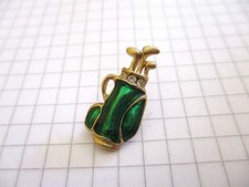 GOLD GOLF BAGS - VINTAGE PIN PRIVATE COLLECTION us8