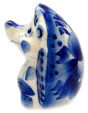 Figurine Herisson en porcelaine/ Herisson en céramique /porcelaine russe Gjel