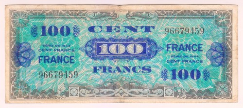 1944 france 100 francs - 100,