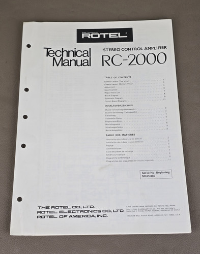 Rotel stereo control amplifier - rotel,