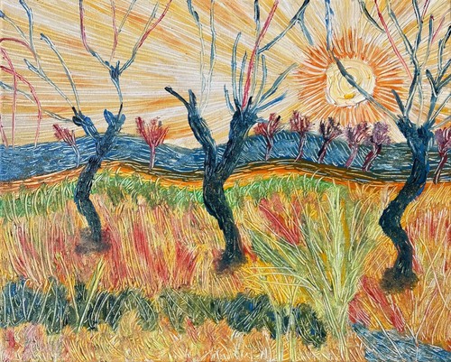 Tableau danse huile sur - (2023),