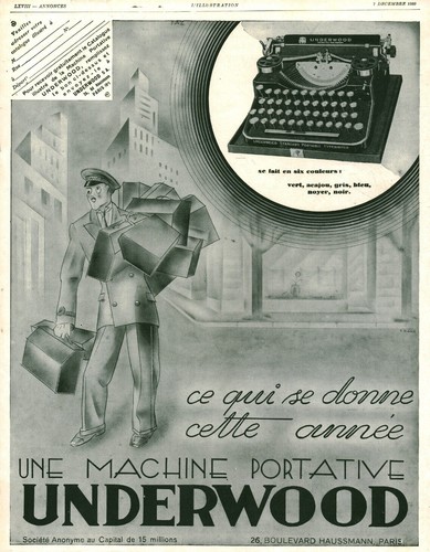 Publicité ancienne machine