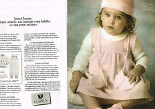 PUBLICITE ADVERTISING 104  1981  CLAYEUX  layette  ( 2 pages)
