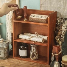 Étagère de rangement décorative à 3 niveaux pour bureau, comptoir de salle