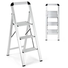 Escabeau Pliant Aluminium Léger 2-3-4 Marches Charge 150kg Maison Bureau