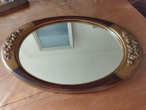 Miroir ovale art déco - art, xxème