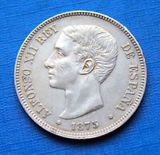 Superbe 5 Pesetas Alfonso XII