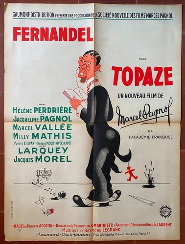 Affiche topaze marcel pagnol - affiche,