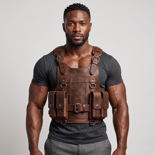 Handmade leather chest rig - chest,
