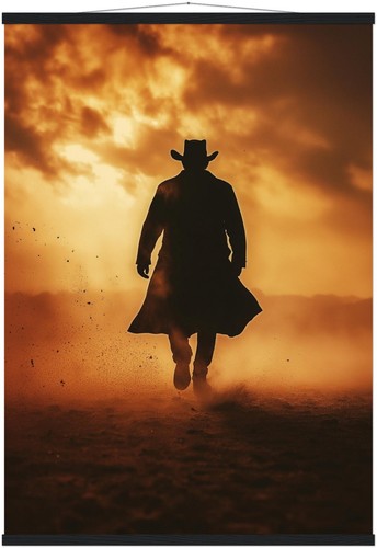 Sunset stockman western poster - sunset,