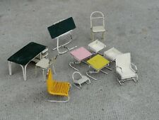 Ensemble miniatures siège bureau tableau art deco bauhaus poupée doll? 