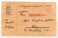 Zeppelin / Poste Aérienne 1915 Militärflugpost Festung Przemysl De Enfantines