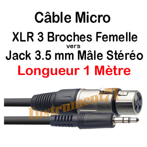 Câble jack stereo 5 mâle - 1,