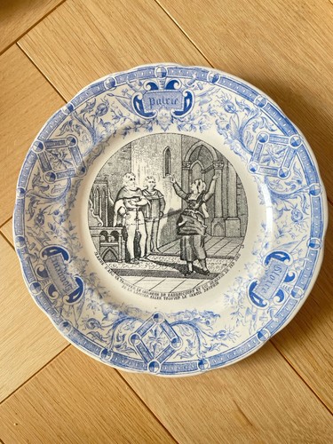 Assiette parlante faience - parlante, en