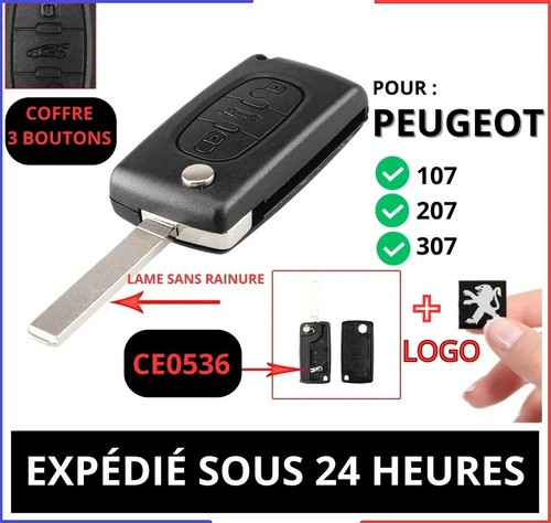Coque clé plip peugeot 107 - peugeot,