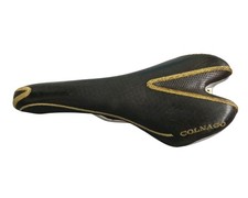 Selle Vélo Colnago Italia Flite titane cuir vintage black saddle old bike Road 