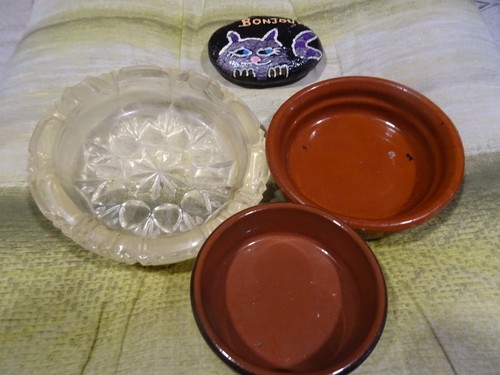 Lot cendriers vintages verre - cendriers,