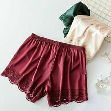 Femme Satin Dentelle Culotte Slip Short Slip Faux Soie Sous-Vêtement Bloomers