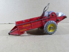 169U Vintage Dinky 321 England Massey Harris Manure Spreader Remorque Ferme