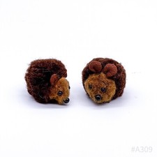 2er Set Vintage Stoffigel Hérisson en Peluche „Hérisson“ Peluche 2 Pièce 4,5cm