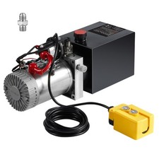 Pompe Hydraulique DC 12V 4L Groupe Hydraulique Simple Effet Camion-Benne