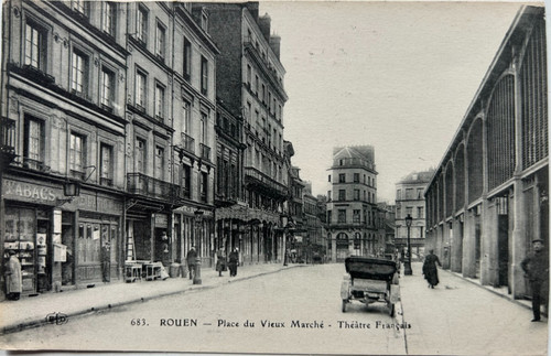 Cpa rouen place - place, du