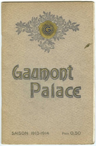 Gaumont palace 1913 programme - palace,