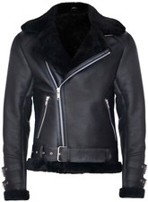 Veste En Cuir Biker En Laine