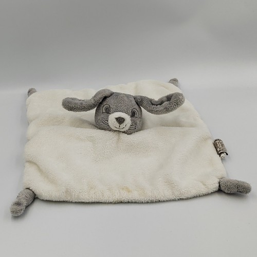 Doudou plat lapin gris - , blanc
