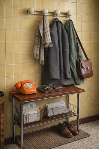 Porte manteau mural - manteau, vintage