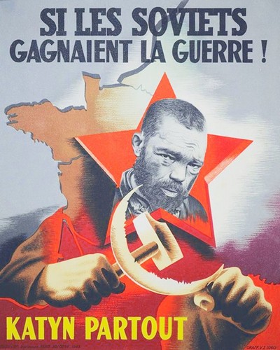 Affiche katyn milice rnp vichy - affiche,