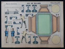 Découpage JEU DE BILLARD Image d'Epinal 885 Pellerin 40x30cm