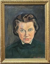 Original Antique Oil Painting, Female Portrait, Fine Art, Signed, Framed