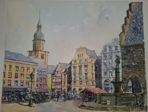 Aquarelle historique rare - rare, –