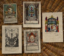 Ensemble de 5 certificats de communion début XIXeme (1802-1843)