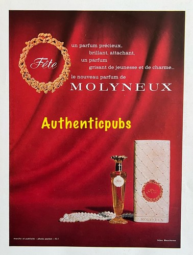 Publicite molyneux parfum fete - molyneux,