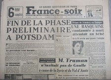 Journal France-Soir 21 juillet