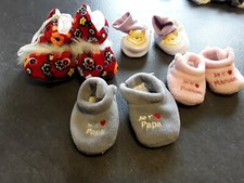 lot 4 paires de pantoufles bébé 