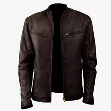Blouson motard homme en cuir
