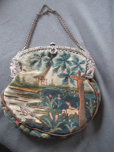 Sac aumoniere tapisserie - sac,